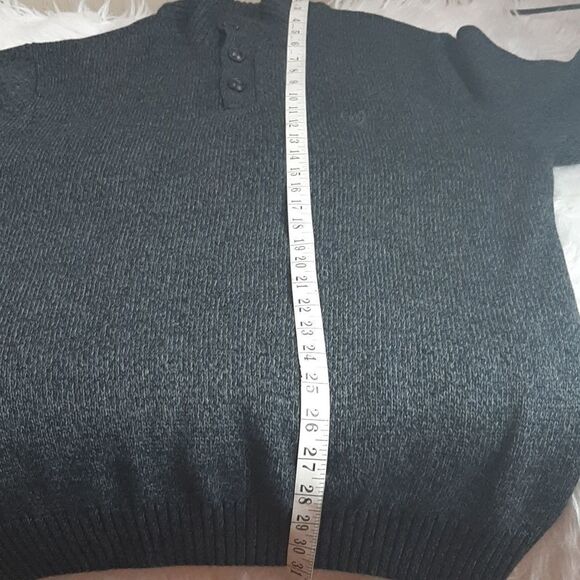 CHAPS GRAY 100%cotton Sweater M - Picture 6 of 7
